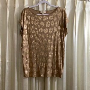 Michael Kors gold blouse. Large